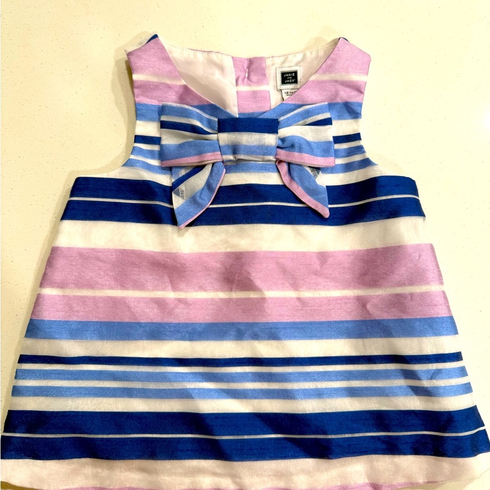 Janie and Jack Sleeveless Top with Bow Little Girl’s 12-18 months